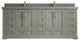 Boston 84 Double Sink Bath Vanity in Evergreen 2" Piatra Gray
