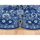 Denim Blue, Wool and Silk Hand Knotted, Tabriz Round Oriental Rug, 8'2"x8'2"