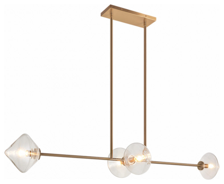 Matteo Lighting C81744AGCL Pendant, Aged Gold Brass Finish