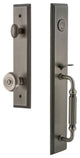 Carre' 1-Piece Dummy Handleset, F Grip and Bouton Knob, Antique Pewter, 848896