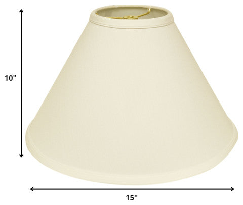 15" Ivory Deep Cone Slanted No Slub Lampshade