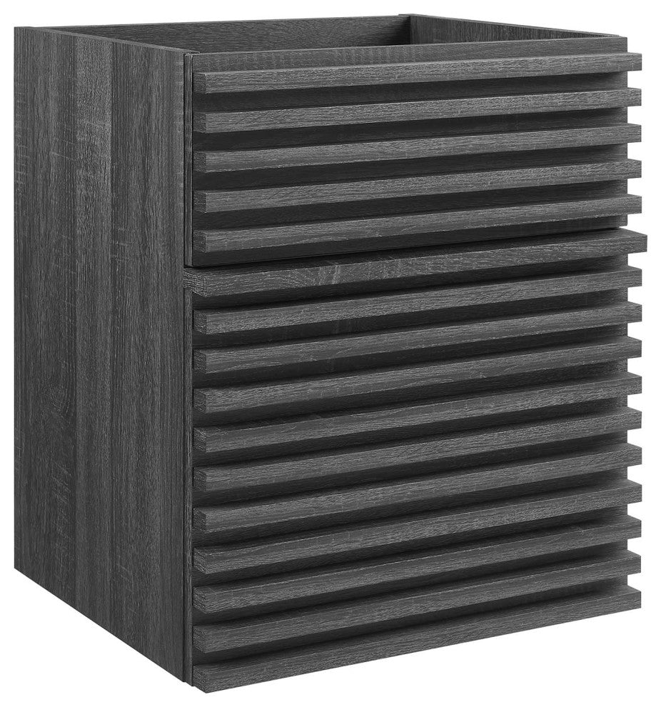 Render 18" Wall-Mount Bathroom Vanity Cabinet, Charcoal