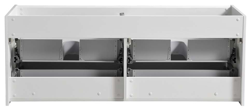 Fresca Catania 60" Gloss White Wall Hung Double Sink Cabinet