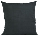 Black Solid Shiny Velvet Luxury Throw Pillow, Double sided 20"x20"
