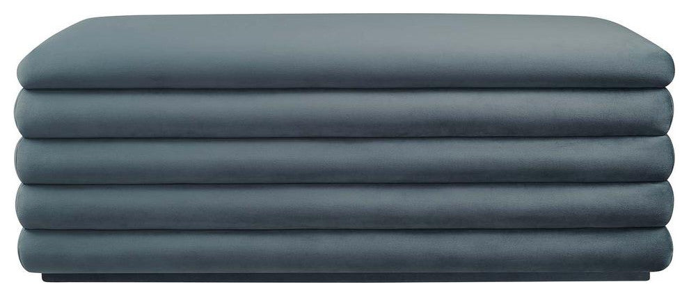 Mezzo Upholstered Performance Velvet Storage Bench