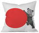 Deny Designs Morgan Kendall Red Bear Outdoor Throw Pillow