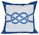 Nautical Knot, Geometric Print Pillow, Blue, 20"x20"