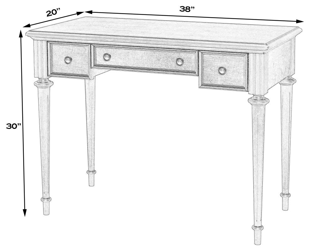 Edmund Writing Desk, Antique Beige