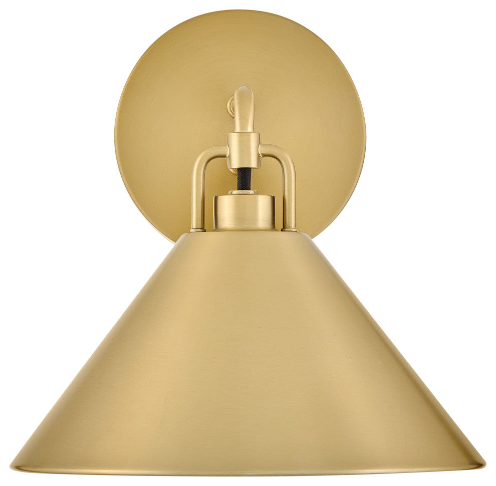 Lark Milo Small Single Light Sconce, Lacquered Brass