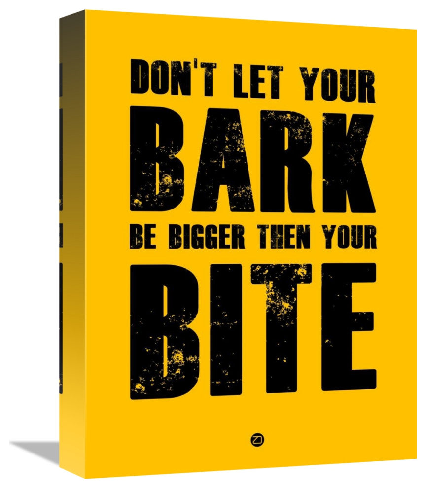 "Bark And Bite Poster Yellow" Fine Art Print