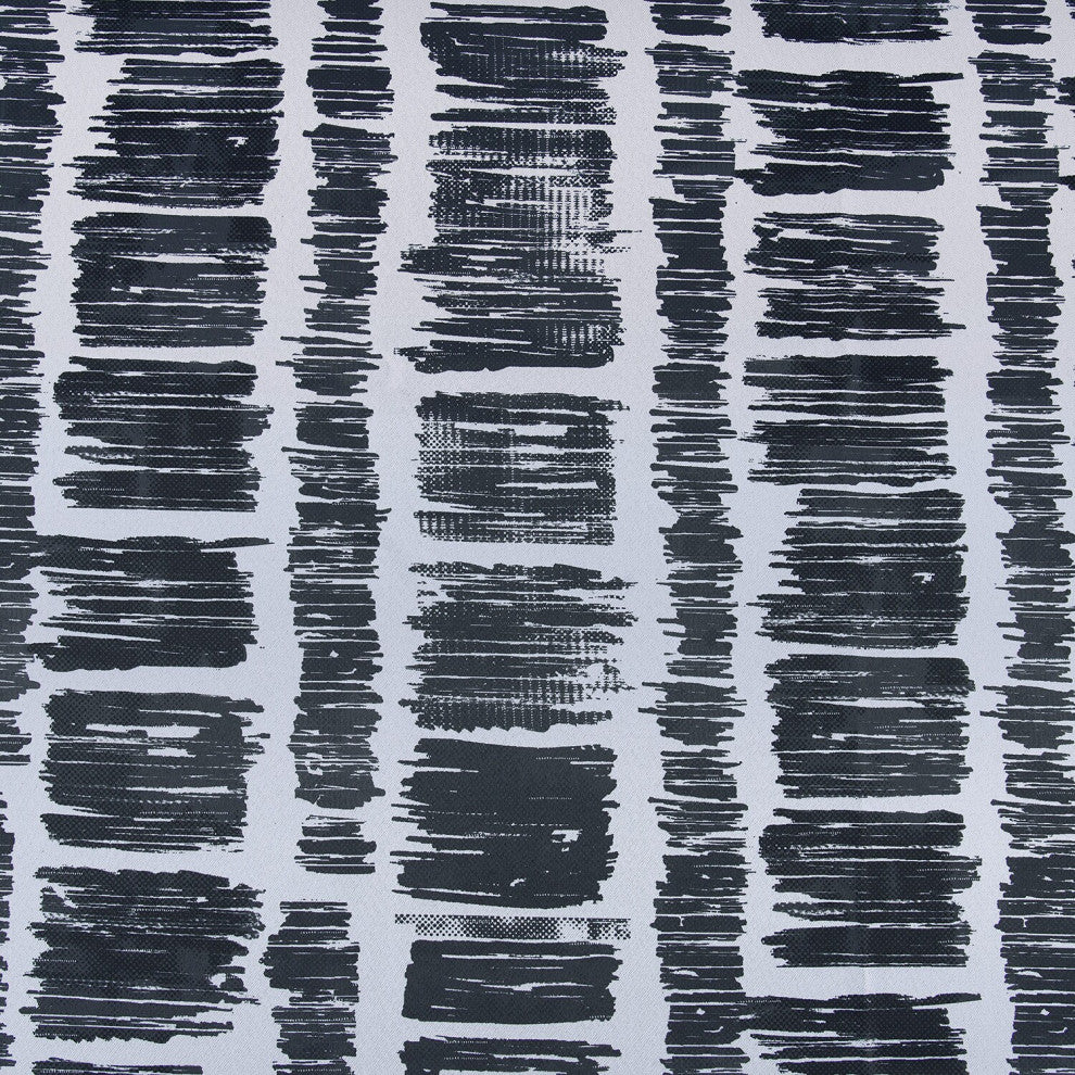 Matchstick Charcoal Black Room Darkening Fabric Sample, 4Wx4L
