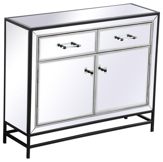 Jesse 38" Mirrored Cabinet, Black