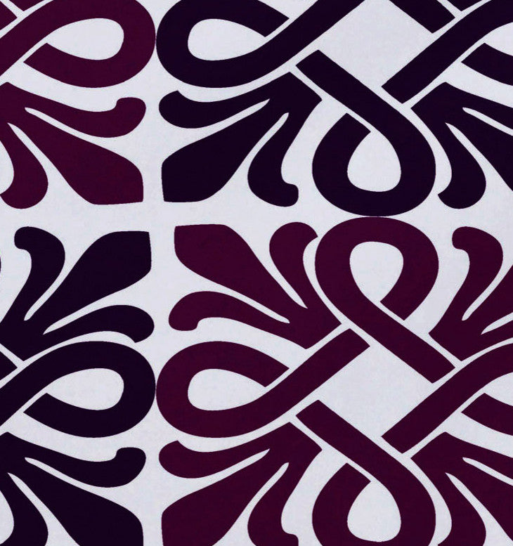 Tiki Square, Geometric Print Placemat, Purple