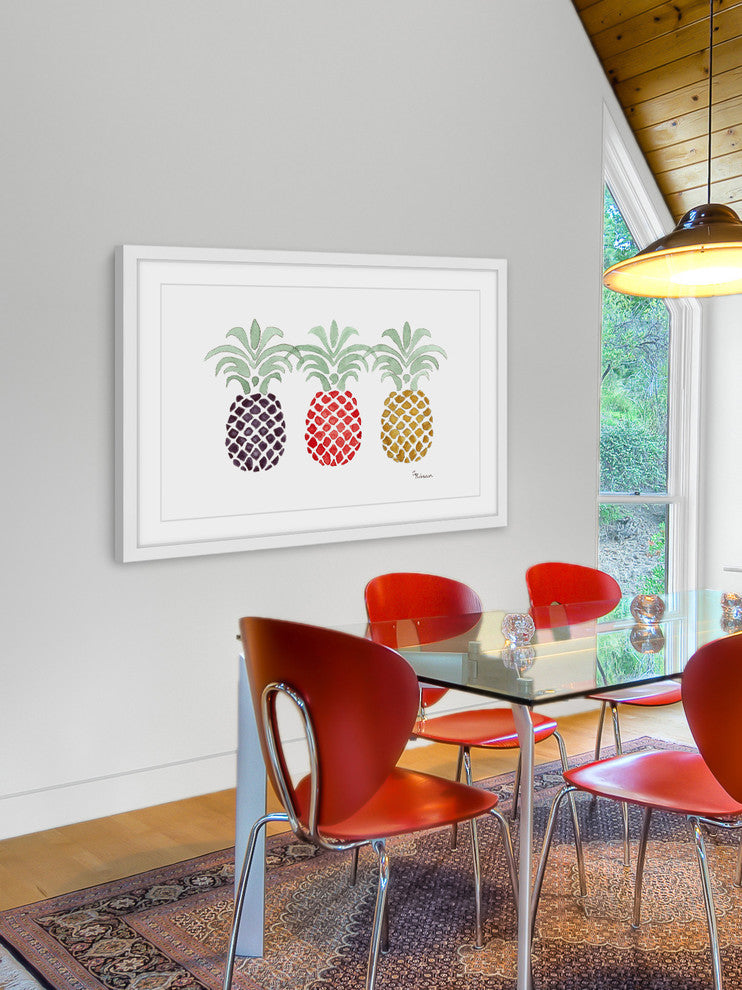 "Tropical Modern" Framed Painting Print, 18"x12"