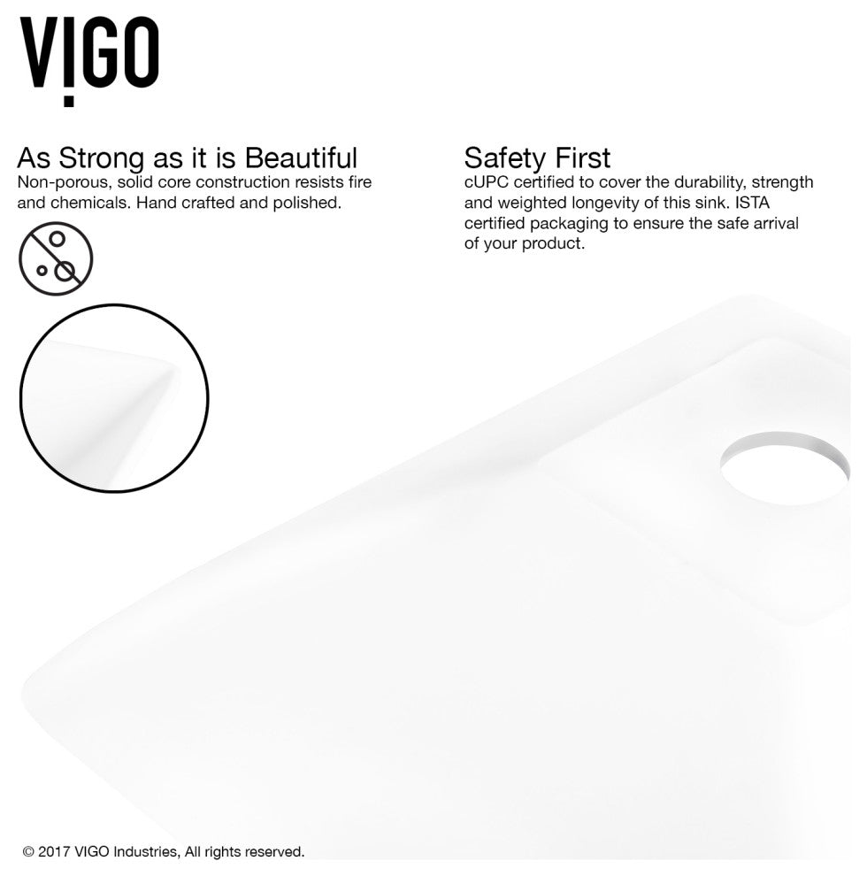 VIGO Matira Matte Stone Vessel Sink and Niko Faucet Set, Brushed Nickel Pop-Up Drain