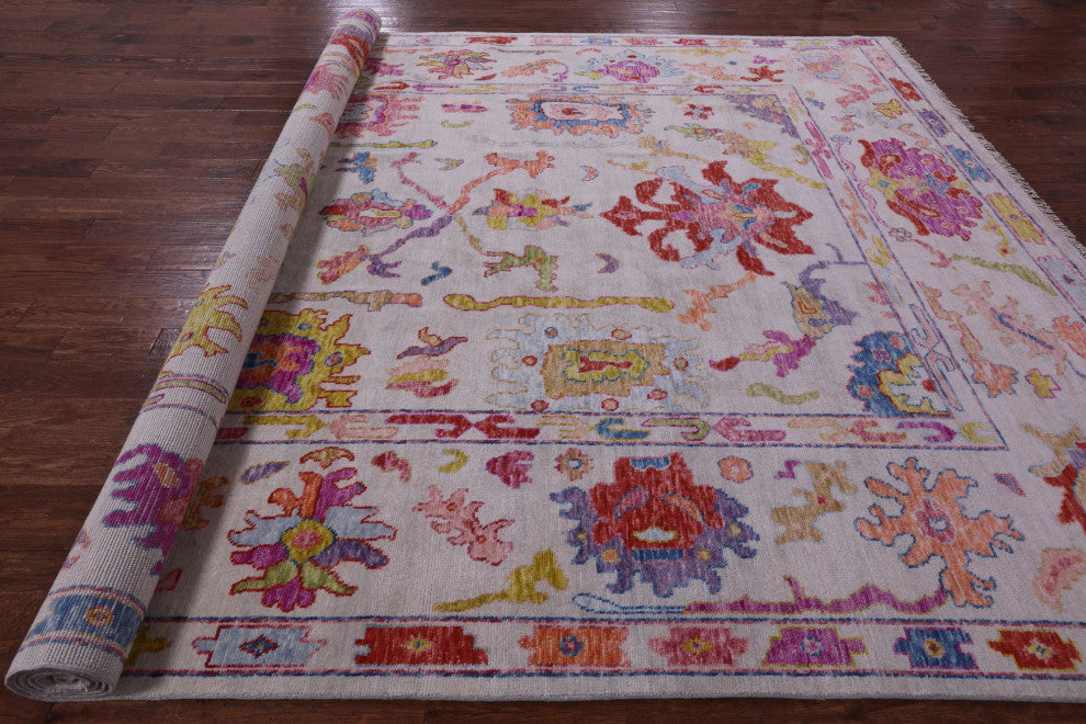 10' 0" X 13' 9" Hand Knotted Turkish Oushak Wool Rug - Q14784