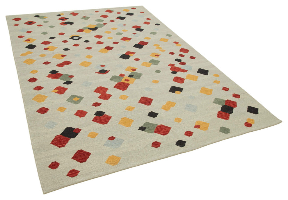 Rug N Carpet - Hand-knotted Turkish 5' 9'' x 8' 1'' Unique Wool Kilim Rug