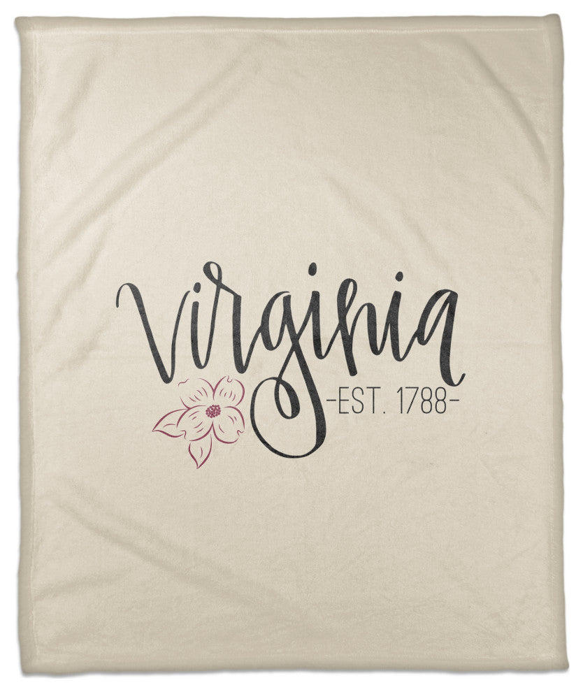 Virginia Established 50x60 Coral Fleece Blanket