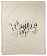 Virginia Established 50x60 Coral Fleece Blanket
