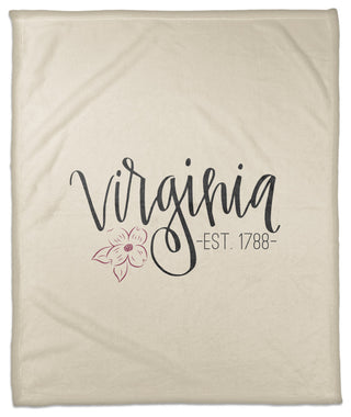 Virginia Established 50x60 Coral Fleece Blanket