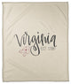 Virginia Established 50x60 Coral Fleece Blanket
