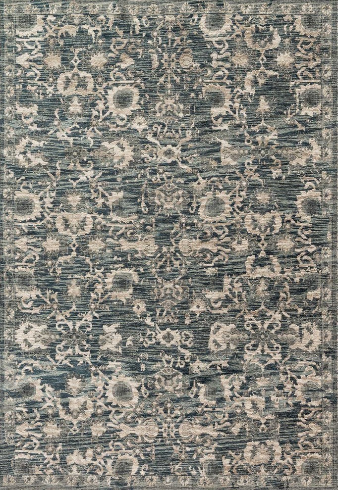Izmir Rug, Navy and Neutral, 2'8"x10'