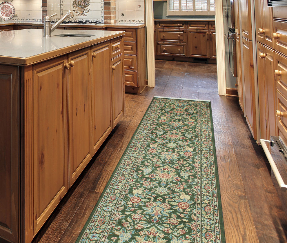 Pak-Persian Hrychlea Green/Beige Runner, 2'5x9'9