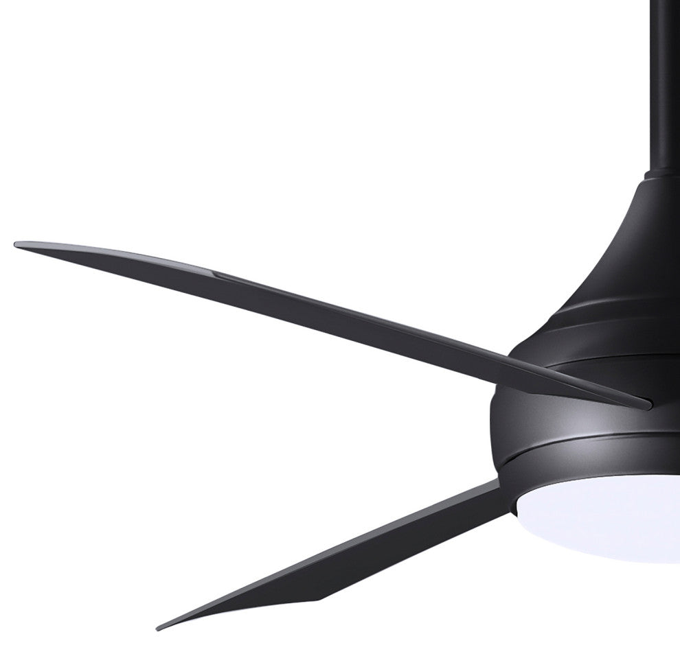 Donaire Paddle Fan Integrated LED, Matte Black, Matte Black Blades