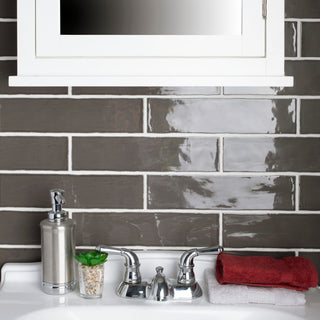 Chester Ceramic Wall Tile, Grafito