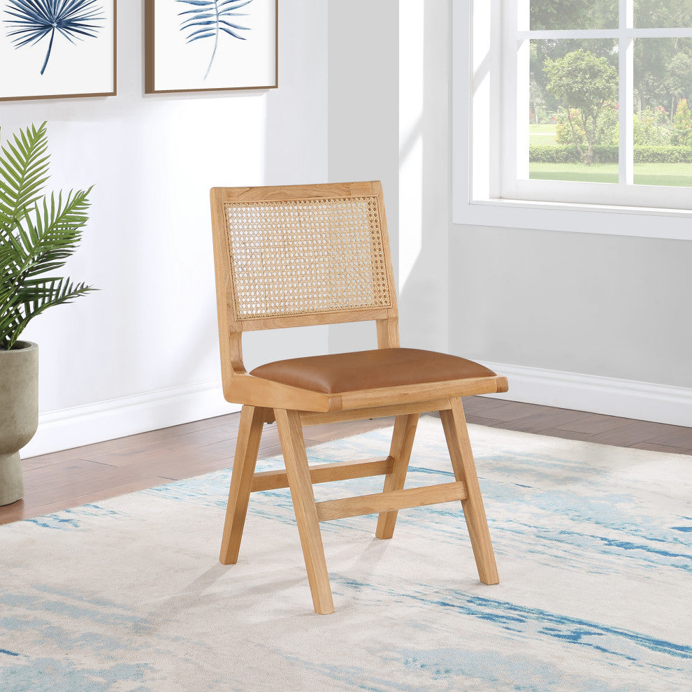 Abby Chair, Cognac, Natural Finish, Side Chair