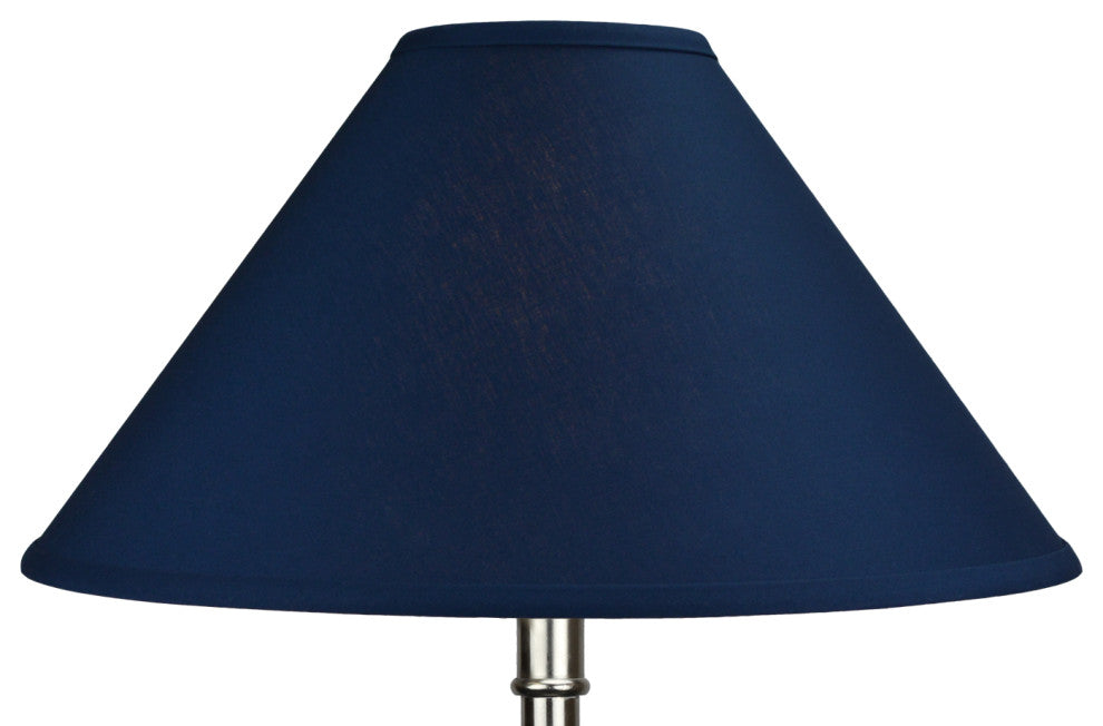 Fenchel Shades, 5"x18"x11" Spider Attachment Empire Lamp Shade, Linen Navy