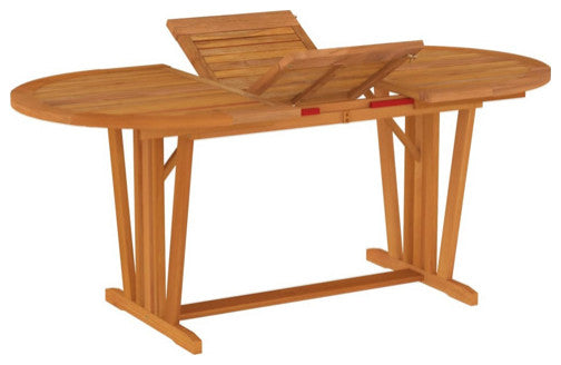 vidaXL Outdoor Dining Table Extendable Patio Garden Table Solid Eucalyptus Wood