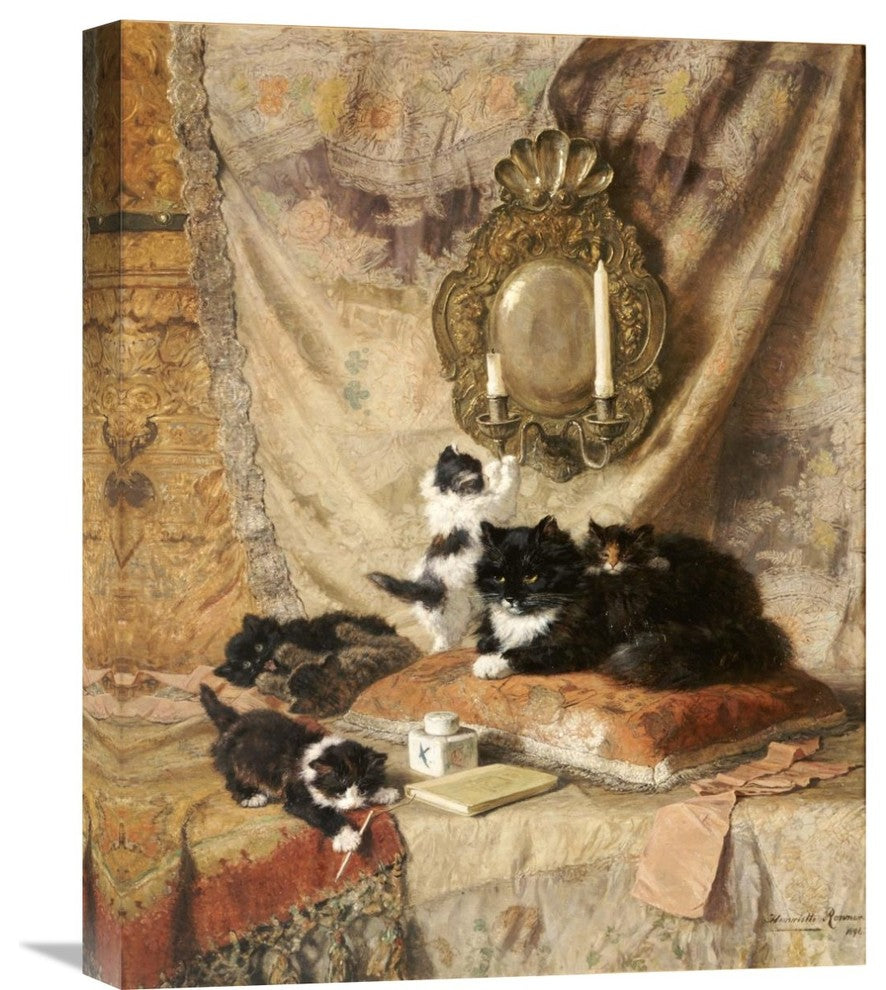 "Work Rest and Play" Stretched Canvas Giclee by Henriette Ronner-Knip, 18"x22"