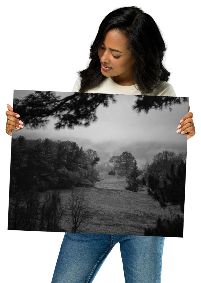Mist of Valley Forge Landscape Photo Rural Unframed Wall Art Print, 16" X 20"
