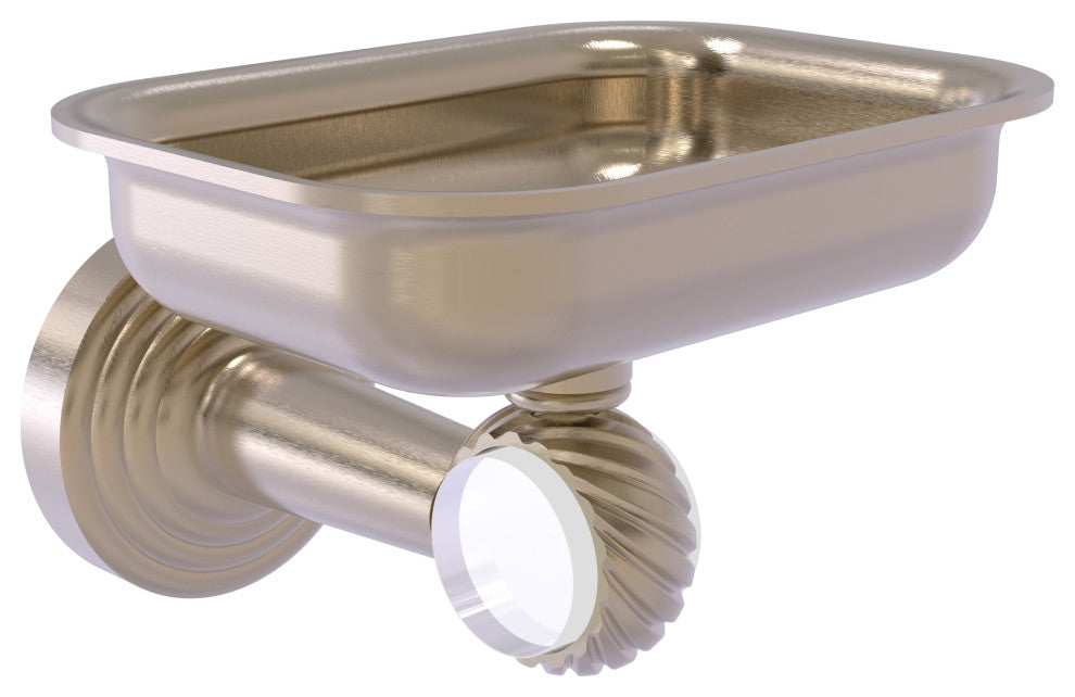 Pacific Beach Wall-Mount Soap Dish Holder with Twist Accents, Antique Pewter
