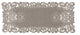 Claire Floral Embroidered Cutwork Table Runner, Gray, 16"x 36"