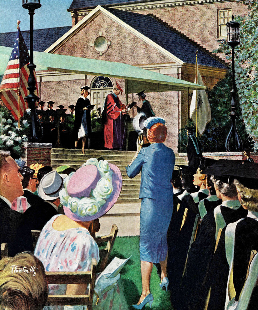 "College Graduation" Painting Print on Canvas by Thornton Utz