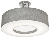 Montclair 19'' Fixture Light, Gray, Semi-Flush