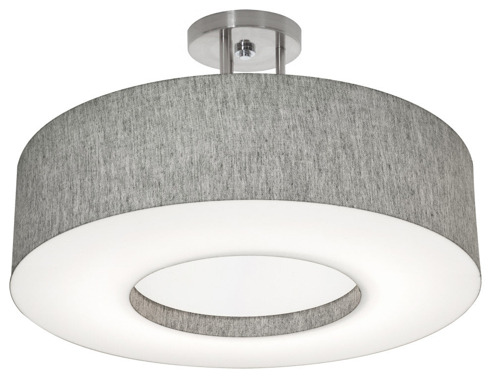 Montclair 19'' Fixture Light, Gray, Semi-Flush