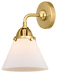 Large Cone Sconce, Satin Gold, Matte White, Matte White