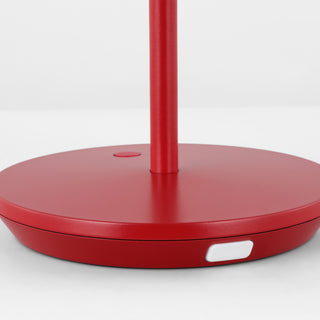 Mena 1-Light Modern Rechargeable Table Lamp, Dark Red