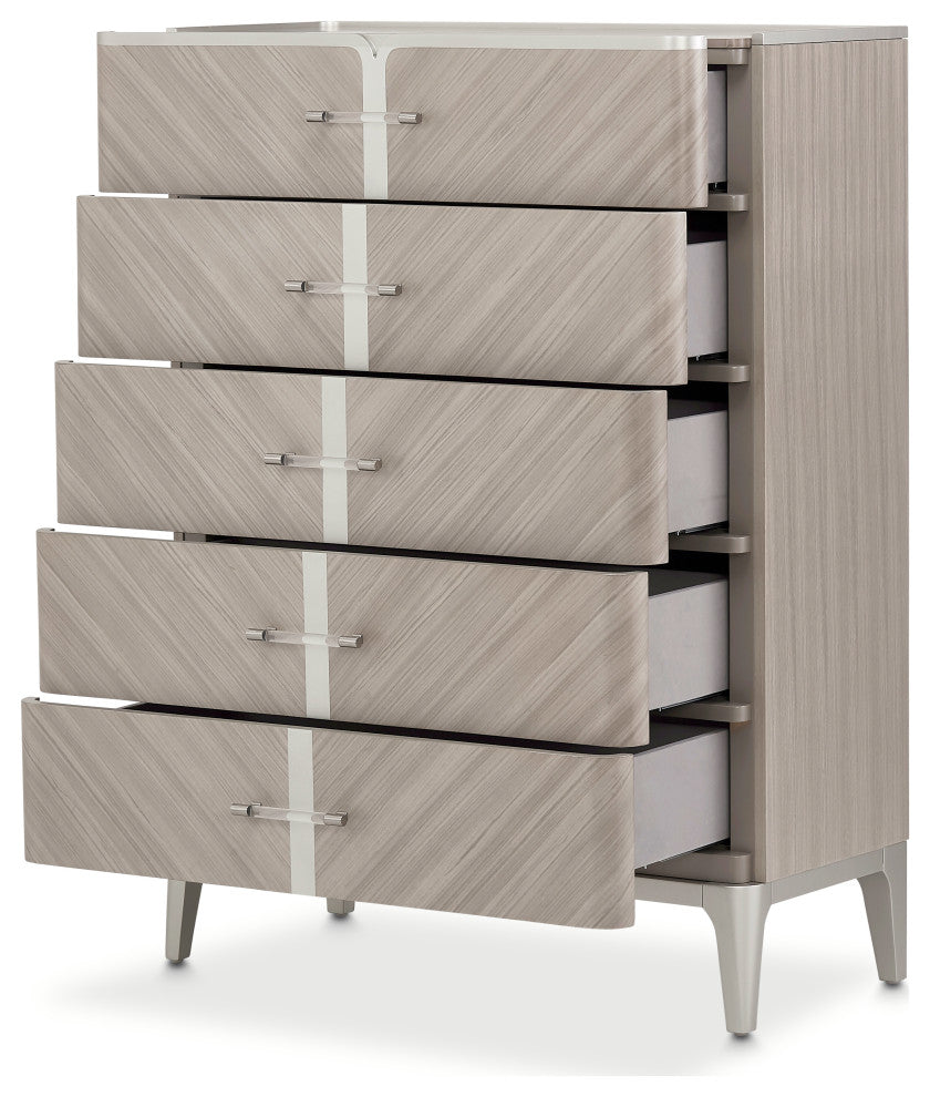 Lanterna Highboy Chest - Silver Mist