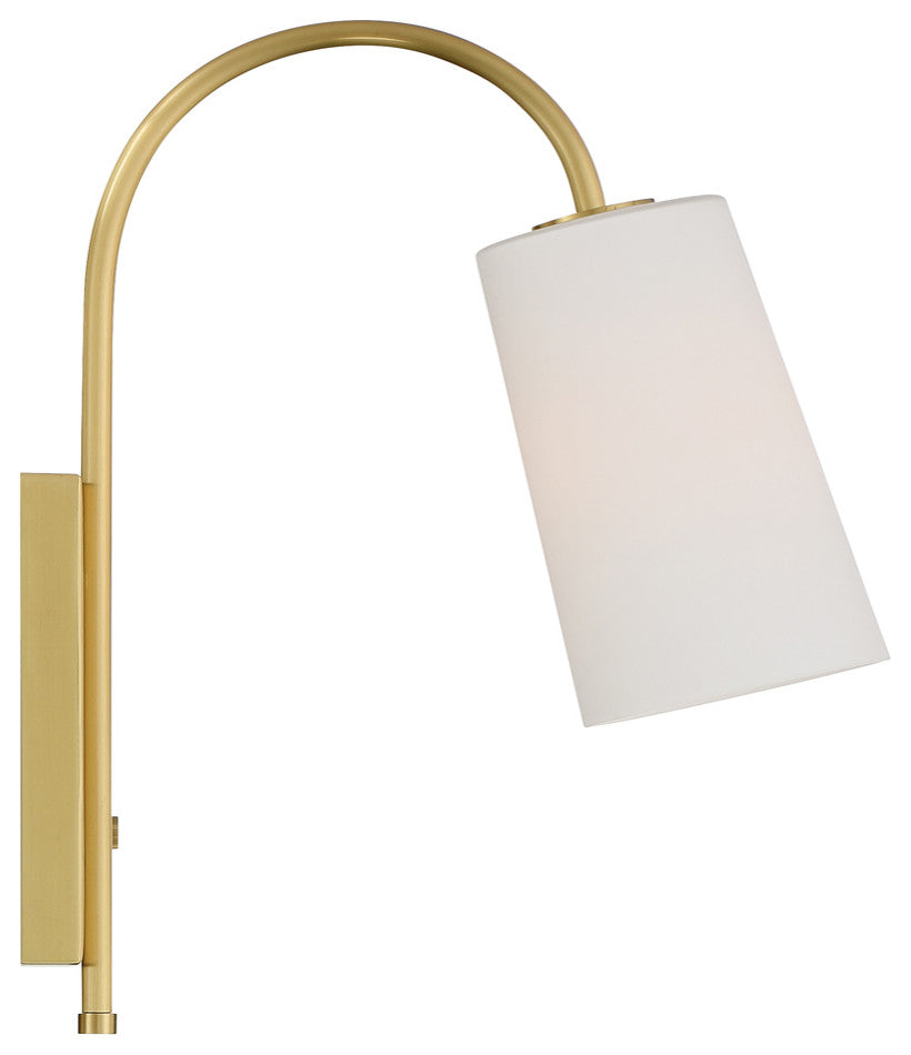 Alexa 1 Light Aged Brass Wall Mount