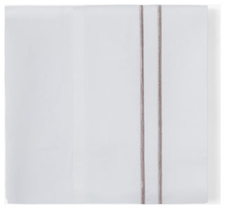 350 TC Embroidery Stripe Sheet Set, Queen Taupe