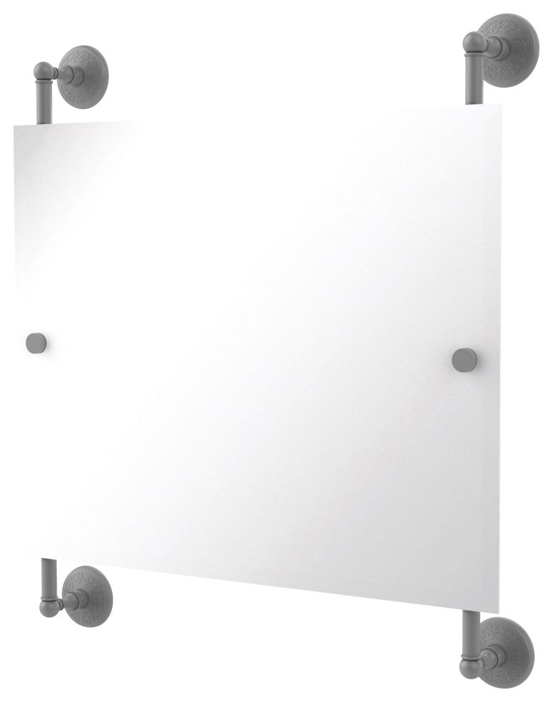 Monte Carlo Landscape Frameless Rail Mounted Mirror, Matte Gray