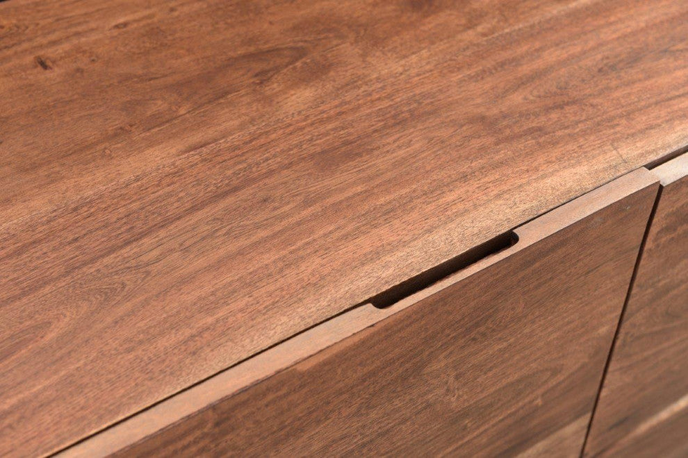 Timbergirl Seesham Live Edge Sideboard with Gold Legs
