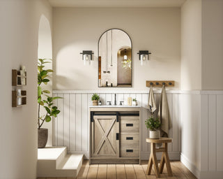 Home Living 30" Single Bathroom Vanity, Natural Oak