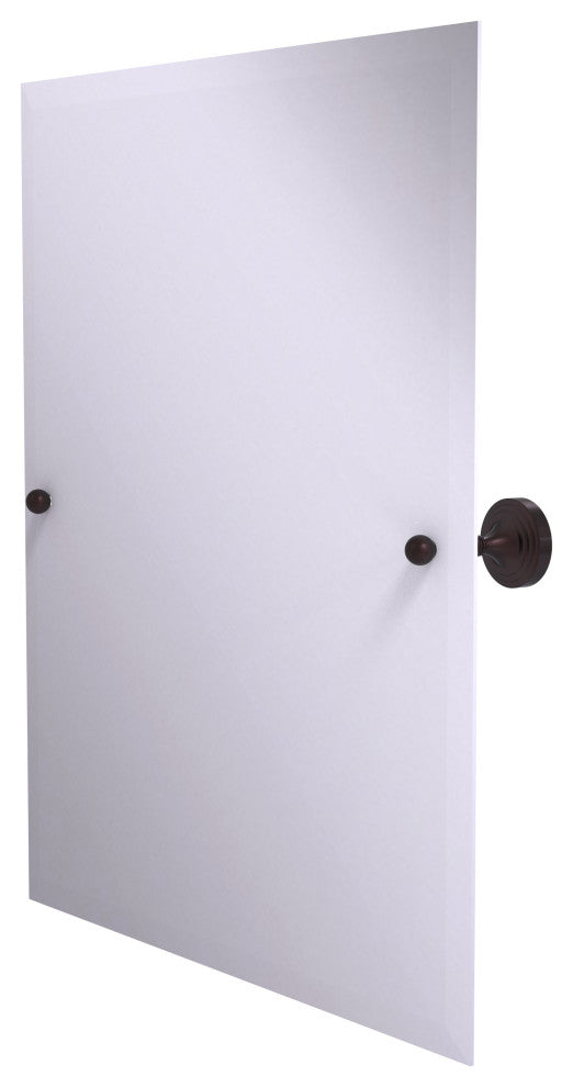 Sag Harbor Frameless Rectangular Beveled Edge Tilt Mirror, Antique Bronze