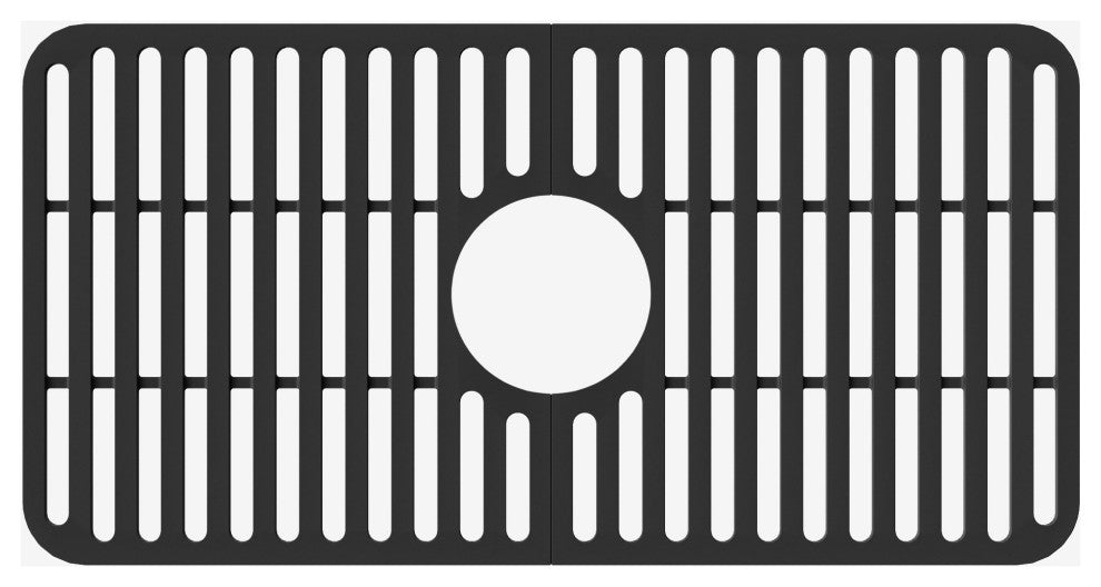 VIGO Silicone Protective Bottom Grid for Single Bowl Kitchen Sink, Matte Black, 25"lx13"w