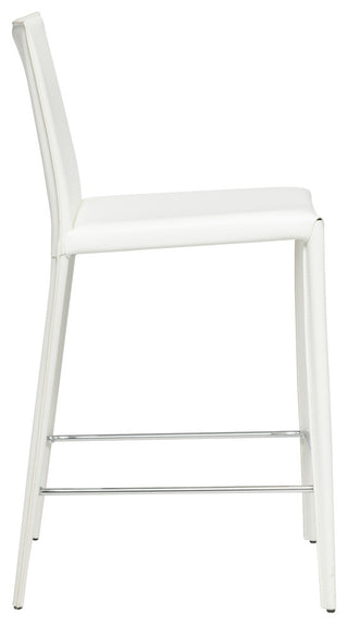 Elite Living Prima Modern 26" Counter Height Bar Stool, White